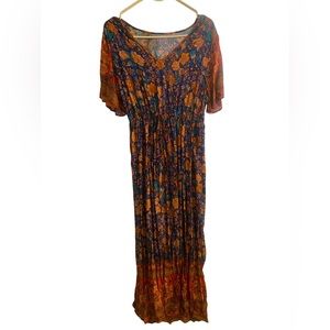 Women’s floral print bohemian dress